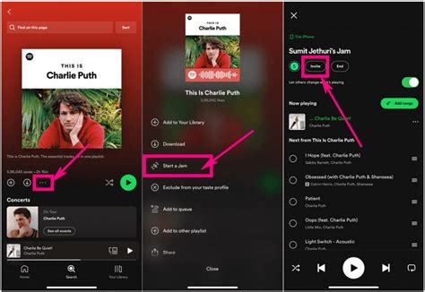 How to start a Jam on Spotify .